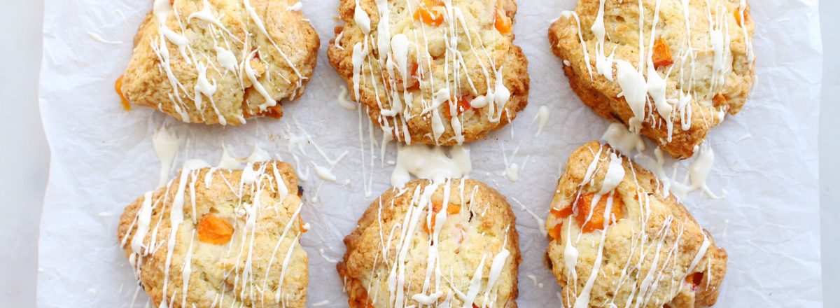 Chocolate Apricot Scones with Almonds
